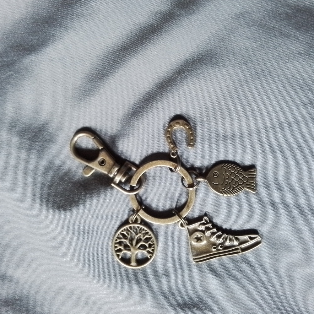 Hand crafted Antique bronze keychain